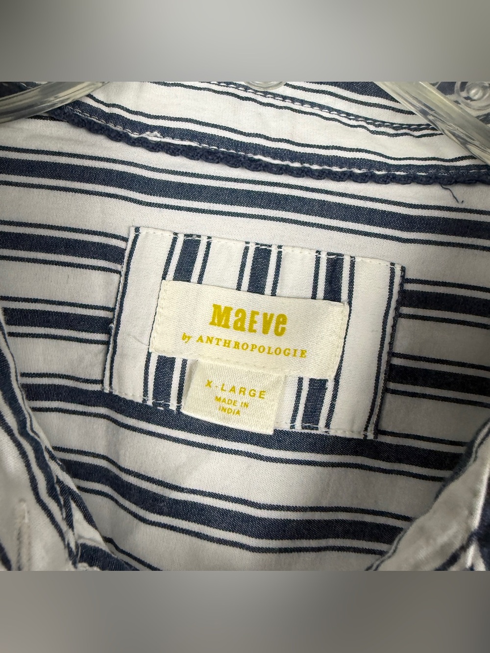 Anthropologie Maeve Striped Oversized Button Shirt - Picture 4 of 5
